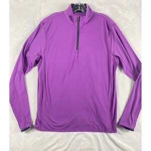 Greyson Pullover Sweatshirt Men Sz M Magenta Mock Neck Golf Performance 1/4 Zip